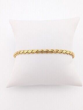 Vintage Gold Woven Chain Bracelet - Trifari - Estate Jewelry